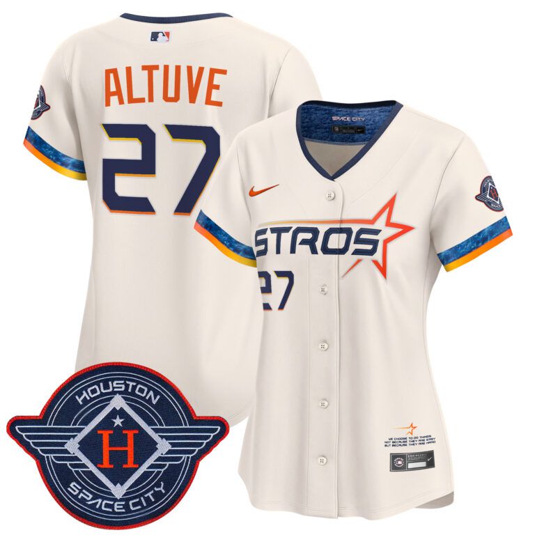 Women Houston Astros #27 Altuve cream 2025 City Connect Vapor Premier Limited Jersey